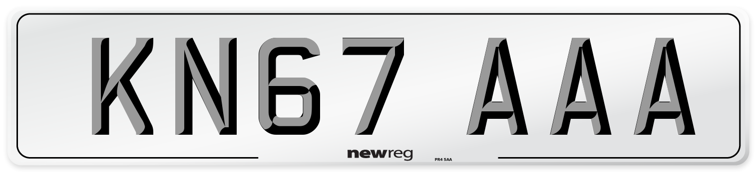 KN67 AAA Number Plate from New Reg
